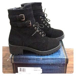 Nasty Gal High Spirits Vegan Suede Black Boot 37